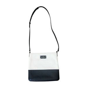 Kate Spade Bay Street Cora Leather Crossbody Black/White - EUC